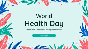 Modelo de PowerPoint grátis para o dia da saúde e tema do Google Slides