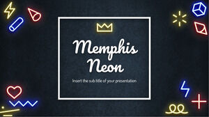 Modello PowerPoint gratuito di Memphis Neon e tema di Presentazioni Google