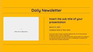 Modello di PowerPoint gratuito per newsletter quotidiana e tema di Presentazioni Google