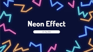 Modello PowerPoint gratuito effetto neon e tema Presentazioni Google