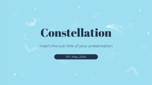 Modèle PowerPoint gratuit de constellation et thème Google Slides