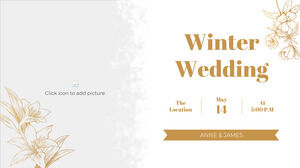 Nuntă de iarnă Șablon PowerPoint gratuit și temă Google Slides