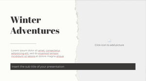 Modello PowerPoint gratuito per avventure invernali e tema di Presentazioni Google