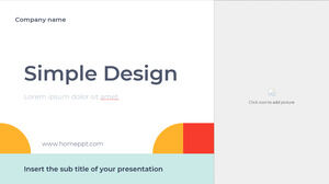 Modèle PowerPoint gratuit de conception simple et thème Google Slides