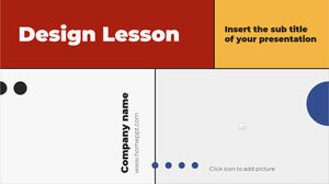 Modelo de PowerPoint gratuito para aula de design e tema para Google Slides