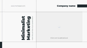 Modello di PowerPoint gratuito per il marketing minimalista e tema di Presentazioni Google