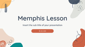 Modello PowerPoint gratuito per lezioni di Memphis e tema di Presentazioni Google