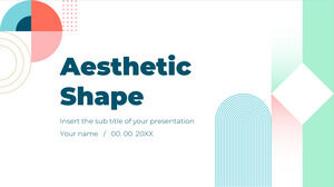 Design de apresentação gratuita de forma estética para modelo de PowerPoint e tema de slides do Google
