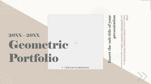 Design de prezentare de portofoliu geometric pentru tema Google Slides și șablon PowerPoint