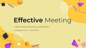 PowerPoint 템플릿 및 Google 슬라이드 테마를 위한 효과적인 회의 무료 프리젠테이션 디자인