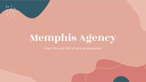Design gratuit de prezentare a agenției Memphis pentru șablon PowerPoint și tema Google Slides