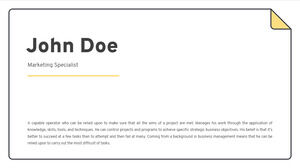 Design de apresentação de Curriculum Vitae para o tema do Google Slides e modelo do PowerPoint