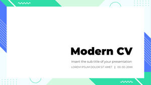 Design modern de prezentare gratuită pentru CV pentru șablon PowerPoint și tema Google Slides