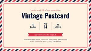 Postcard Free Presentation Design for PowerPoint Template and Google Slides theme