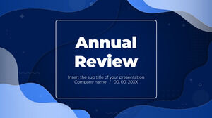 Revisão anual Design de apresentação gratuito para o tema do Google Slides e modelo do PowerPoint