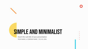 Conception de présentation gratuite minimaliste simple pour le modèle PowerPoint et le thème Google Slides