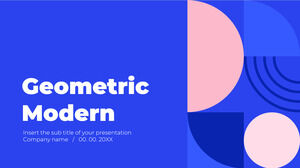 Diseño de presentación gratuito geométrico moderno para el tema de Google Slides y la plantilla de PowerPoint