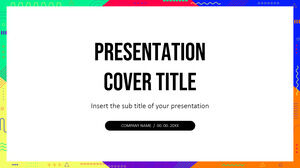 Kostenlose Google Slides-Designs und PowerPoint-Vorlagen für die Präsentation von flippigen geometrischen Rahmen
