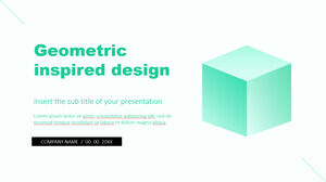 기하학적 영감을 받은 디자인 프리젠테이션을 위한 무료 Google 슬라이드 테마 및 파워포인트 템플릿