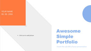 Temă Google Slides și șablon PowerPoint gratuit pentru o prezentare de portofoliu simplă uimitoare