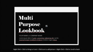 Kostenlose PowerPoint-Vorlagen und Google Slides-Designs für Mehrzweck-Lookbook-Präsentationen