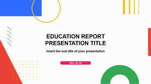 Eğitim Raporu Ücretsiz powerpoint şablonları ve Google slayt teması
