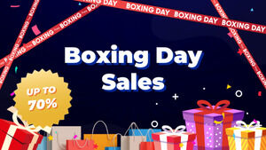 تصميم عرض تقديمي لمبيعات Boxing Day - سمة مجانية لشرائح Google وقالب PowerPoint