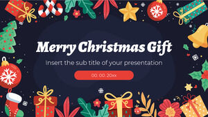 Merry Christmas Gift การออกแบบพื้นหลังการนำเสนอฟรีสำหรับธีม Google Slides และ PowerPoint Template