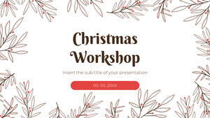Google Slaytlar teması ve PowerPoint Şablonu için Noel Atölyesi Ücretsiz Sunum Arkaplan Tasarımı