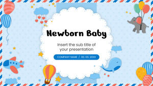Google Slaytlar teması ve PowerPoint Şablonu için Yeni Doğan Bebek Ücretsiz Sunum Arka Plan Tasarımı ile tanışın