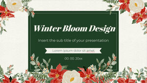 Modello di presentazione gratuito per Winter Bloom Design - Tema di Presentazioni Google e modello PowerPoint