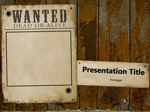 Kostenlose Wanted Dead or Alive PowerPoint-Vorlage