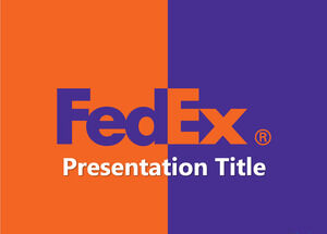 Plantilla PPT gratuita de Fedex con logotipo
