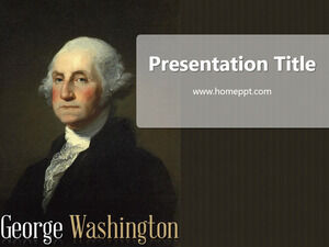 Templat PPT George Washington Gratis