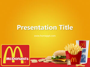 Modello PPT gratuito di McDonald's con logo