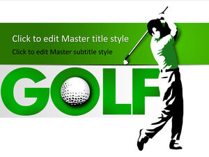 Kostenlose Golfspieler-Sport-PPT-Vorlage