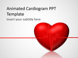 Darmowy animowany szablon PPT kardiogramu