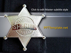 Бесплатный шаблон PPT шерифа