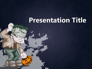 Templat Halloween Frankenstein PPT Gratis