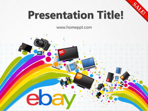موقع eBay مجاني مع قالب شعار PPT
