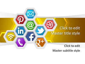 Free Social Honeycomb PPT Template Free Social Honeycomb PPT Template