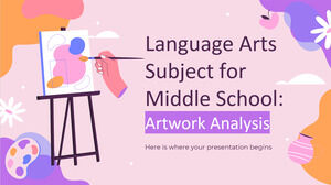 Sprachkunstfach für die Mittelstufe: Kunstanalyse