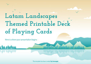 Druckbares Spielkartendeck mit Latam-Landschaften