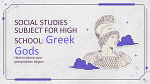 Przedmiot wiedzy o społeczeństwie dla liceum: Greccy bogowie
