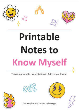 Printable Notes to Know Myself