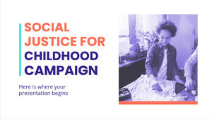 Kampagne „Soziale Gerechtigkeit für die Kindheit“.