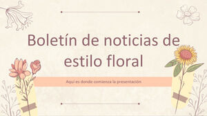 Bulletin de style floral
