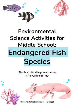 Activități de știință a mediului pentru școala medie: specii de pești pe cale de dispariție