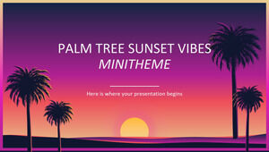 Minitema Palm Tree Sunset Vibes