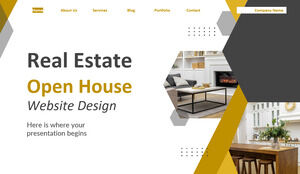 Design der Website der offenen Tür für Immobilien